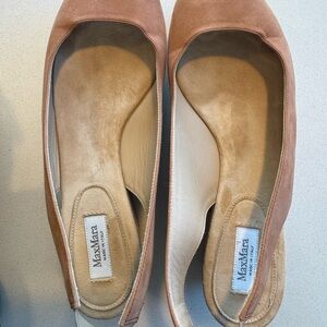 MaxMara Women's Tan Slingback Flats